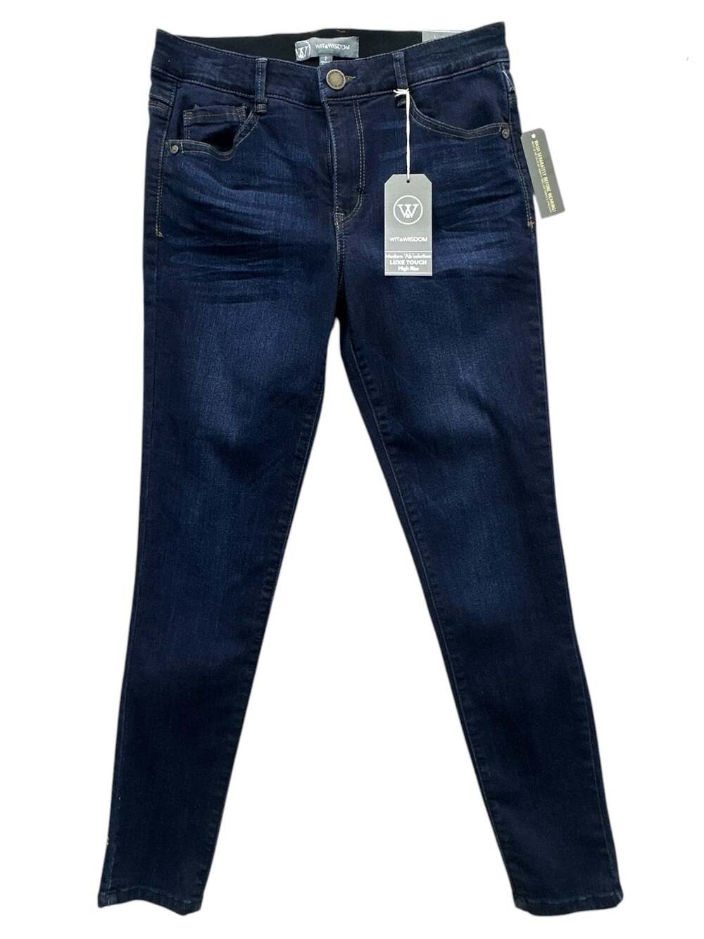 Wit & Wisdom Absolution Luxe Touch High Rise Straight Jeans Size 2 Indigo NWT